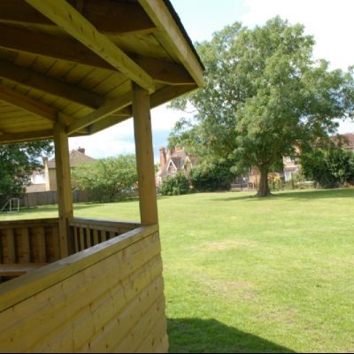 Pavillion on the field